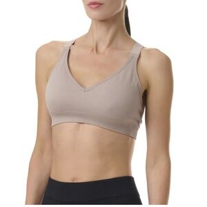 Avia Tan Seamless Sports Bra V-Neck